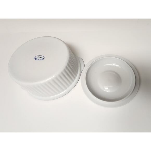 BIA Blanc De Table/Corningware Vintage Casserole Dish W/ Cobalt Blue Trim 9PCS - Picture 13 of 16